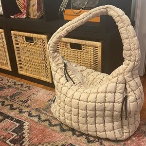 Free People: FP Movement Quilted Carryall - Color: Off White